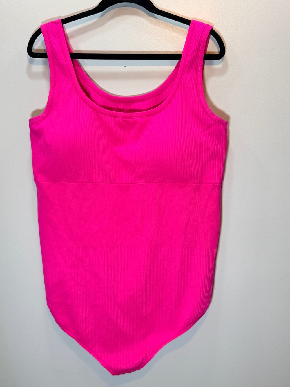 torrid Hot Pink Ribbed Scoop Neck Bodysuit